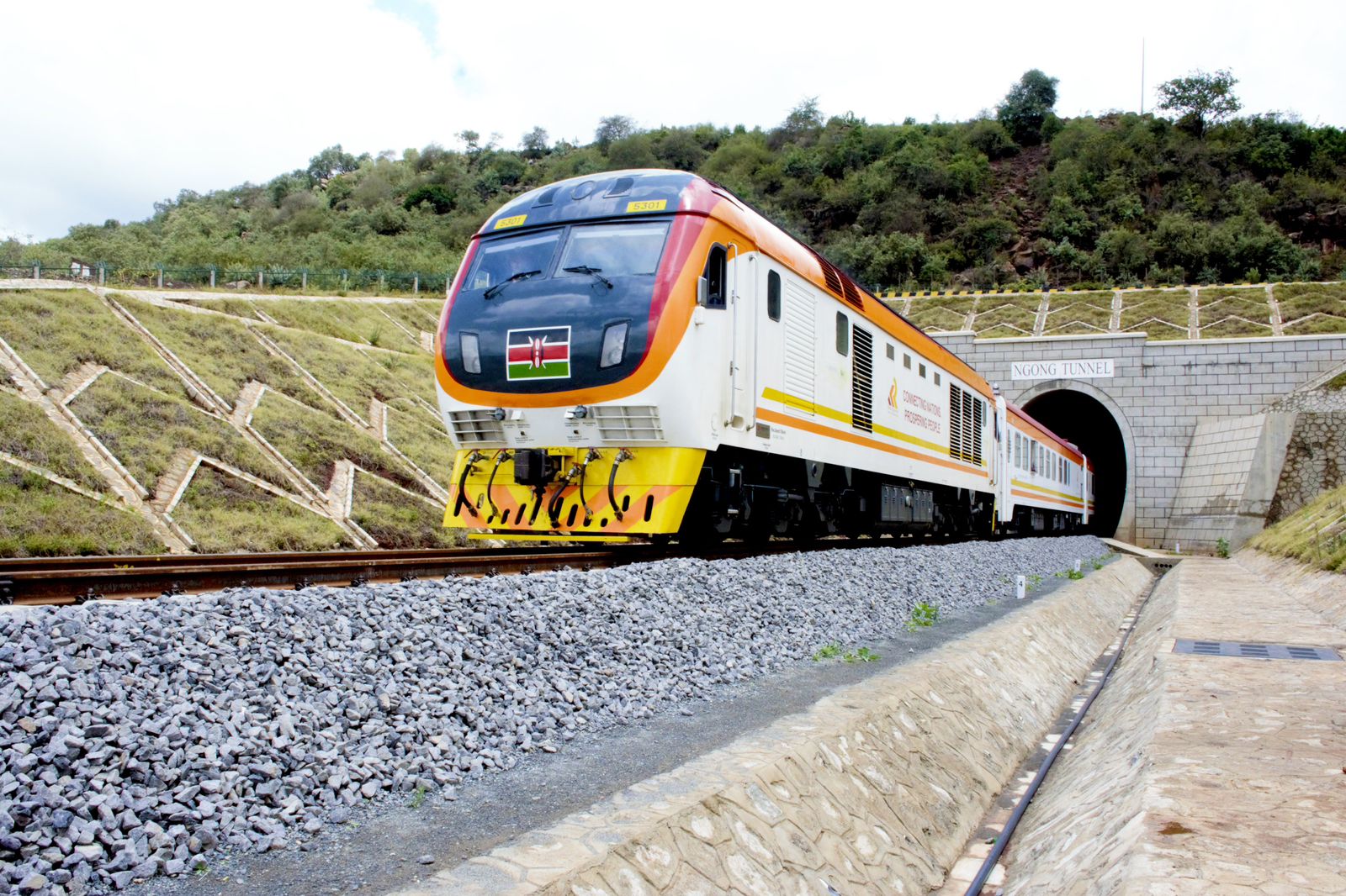 File image of a Kenya Railways train.