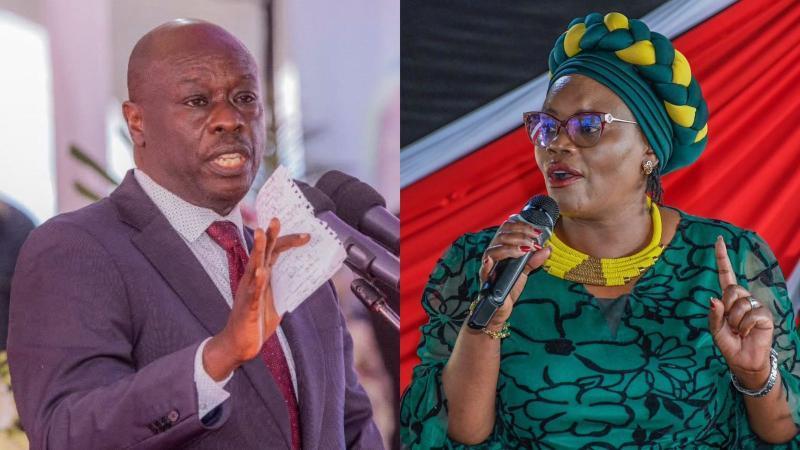 File image of former Deputy President Rigathi Gachagua and Githunguri MP Gathoni Wamuchomba