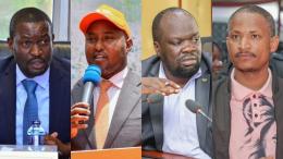 File image of Nairobi Senator Edwin Sifuna, Suna East MP Junet Mohamed, Kileleshwa MCA Robert Alai and Embakasi East MP Babu Owino