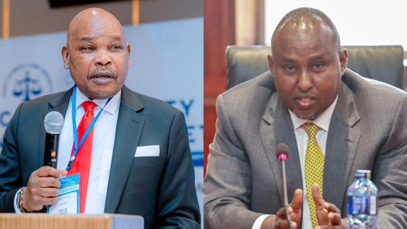 File image of Makau Mutua and Suna East MP Junet Mohamed