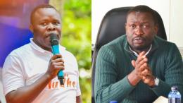 File image of Migori Senator Eddy Oketch and Nairobi Senator Edwin Sifuna