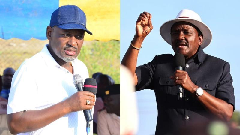 File image of Rarieda MP Otiende Amollo and Wiper leader Kalonzo Musyoka