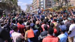 File image of Nairobi Governor Johnson Sakaja in Mukuru Kwa Njenga