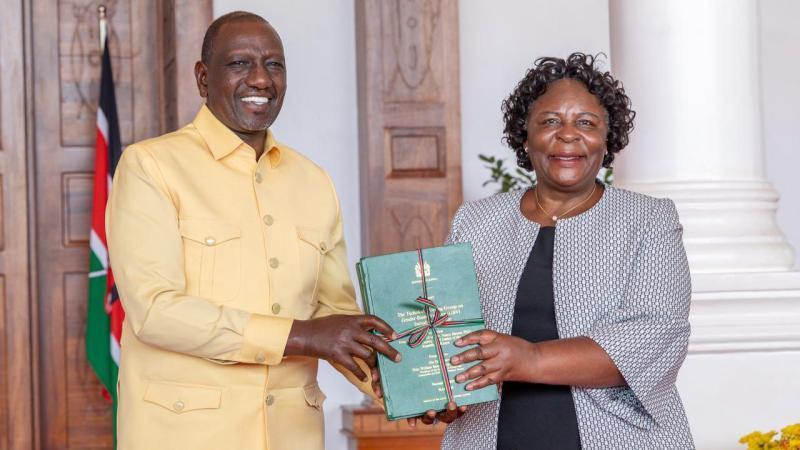 File image of President William Ruto and Nancy Baraza