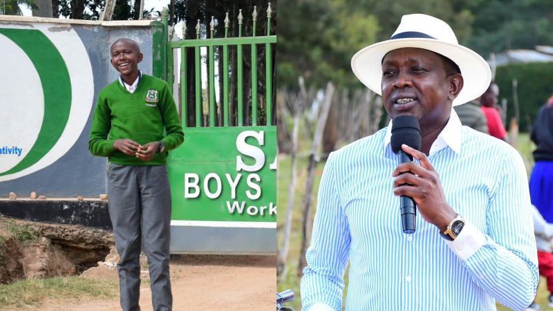 File image of the student and Kapseret MP Oscar Sudi