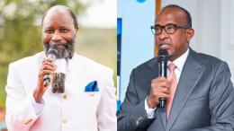 File image of Prophet David Owuor and Health Cabinet Secretary Aden Duale