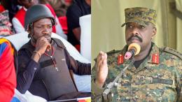 File image of Bobi Wine and General Muhoozi Kainerugaba
