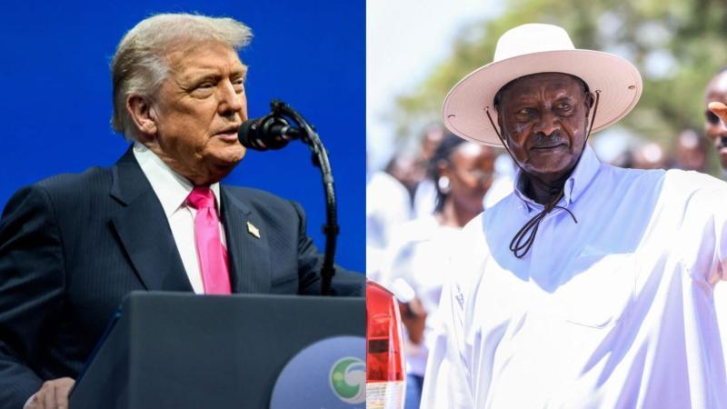 File image of US President Donald Trump and Ugandan President Yoweri Museveni