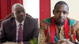 File image of President William Ruto and Boniface Mwangi