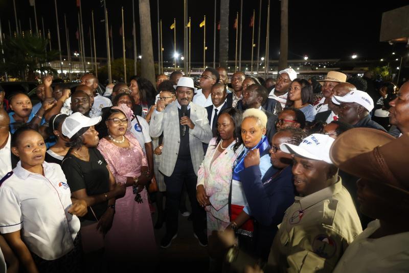 File image of Kalonzo Musyoka at JKIA.