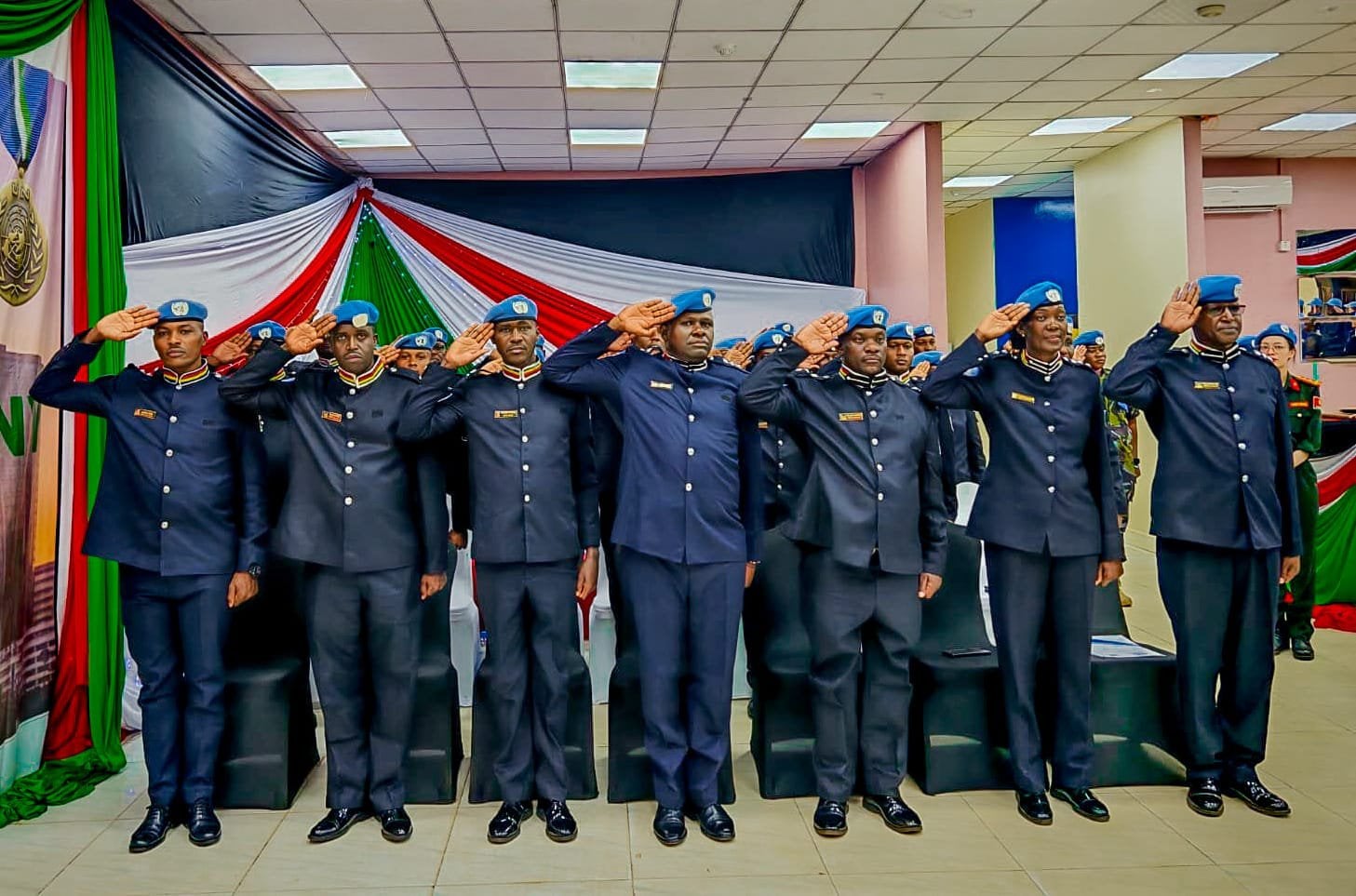 File image of 27 police officers who received UN Peace medals in South Sudan.