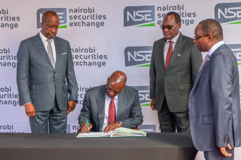 File image of President William Ruto during the launch of Ziidi Trader.