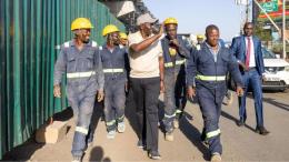File image of President William Ruto at the Ngong Road-Naivasha Road Junction