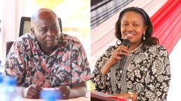 File image of Rigathi Gachagua and Nakuru Governor Susan Kihika