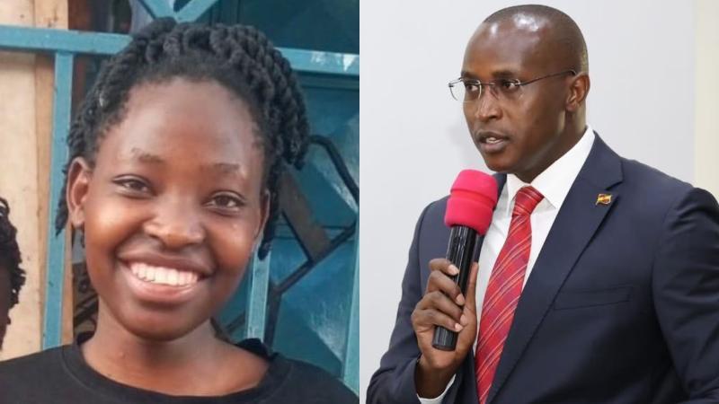 File image of Sheryl Adhiambo and KMTC CEO Kelly Oluoch
