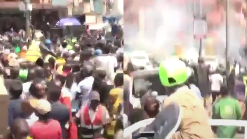 File image of scenes at the CBD rally