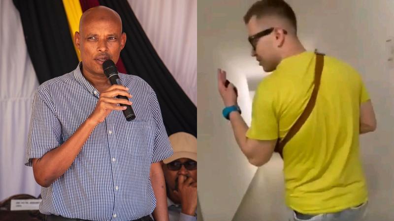 File image of DCI boss Mohamed Amin and the Russian TikToker