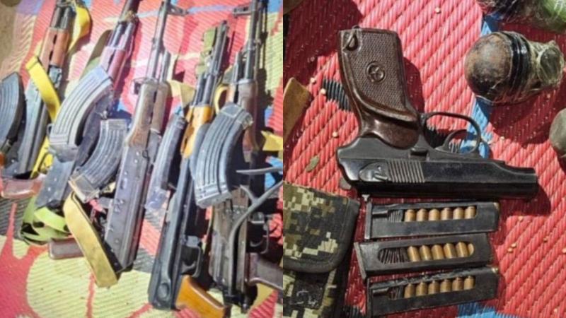 File image of arms and ammunition recovered from Al-Shabaab suspects