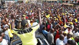 File image of President William Ruto during campaigns in 2022