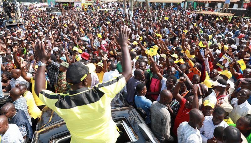 File image of President William Ruto during campaigns in 2022