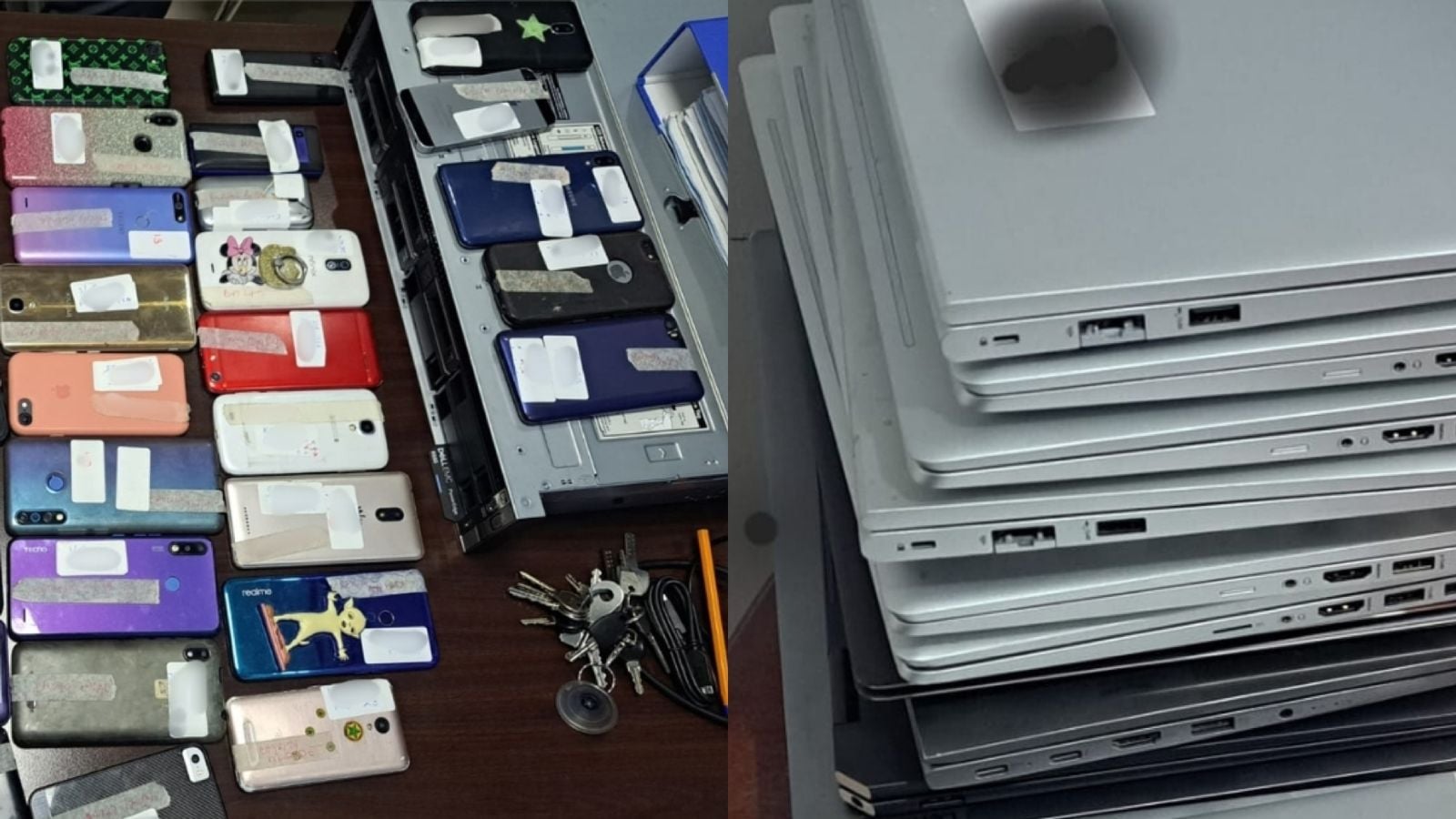 File image of items recovered from suspects in Kenya