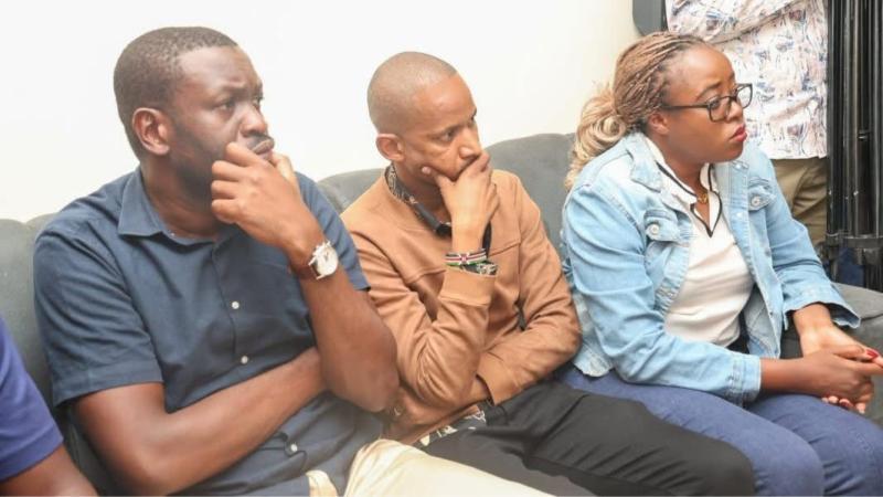 File image of Edwin Sifuna and Babu Owino