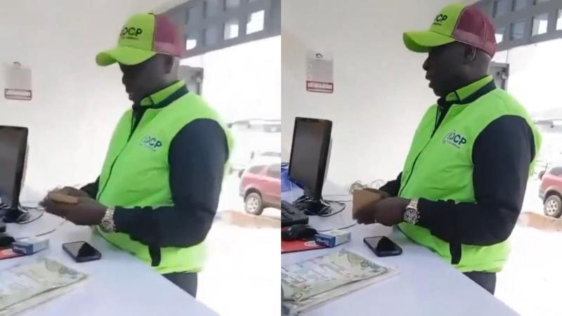Screengrab from a viral video of Rigathi Gachagua purchasing medicine