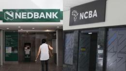 File image of Nedbank and NCBA Bank branches