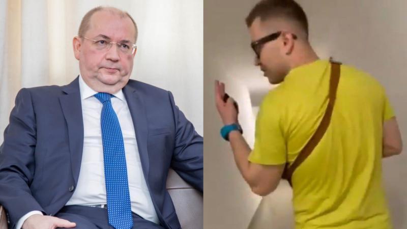 File image of Russian Ambassador to Ghana Sergei Berdnikov and the Russian man
