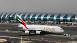 File image of an Emirates plane at the Dubai International Airport