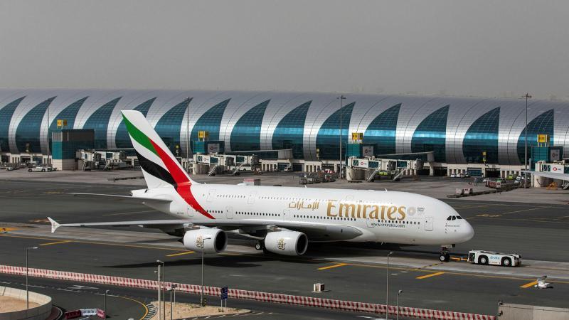 File image of an Emirates plane at the Dubai International Airport