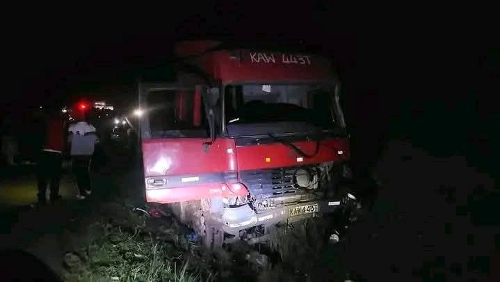File image of a road crash along the Webuye–Kitale Highway.