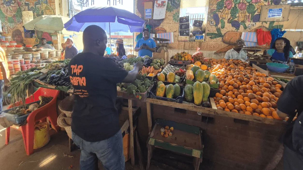 File image of a market attendant in Mombasa County