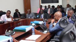 File image of Baringo County Governor Benjamin Cheboi appearing before the Senate County Public Investments and Special Funds Committee