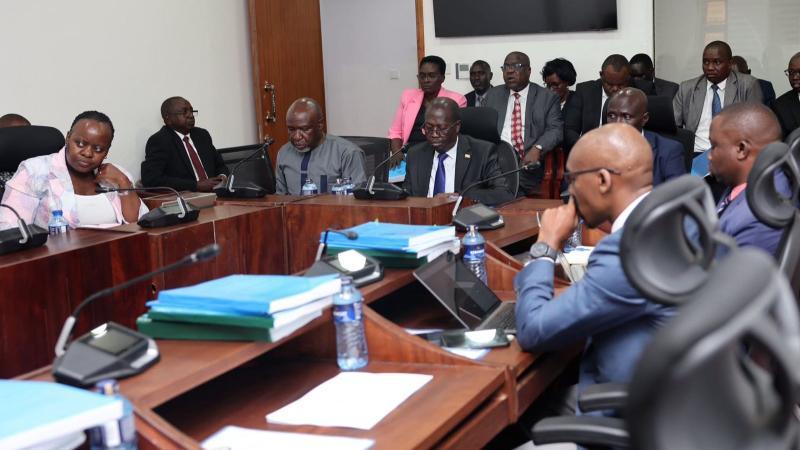 File image of Baringo County Governor Benjamin Cheboi appearing before the Senate County Public Investments and Special Funds Committee