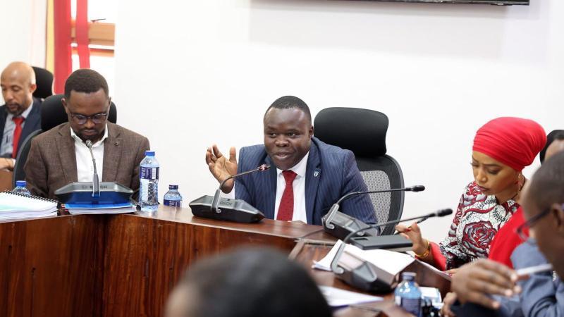 File image of the Senate County Public Investment Committee and Special Funds led by Migori Senator Eddy Oketch