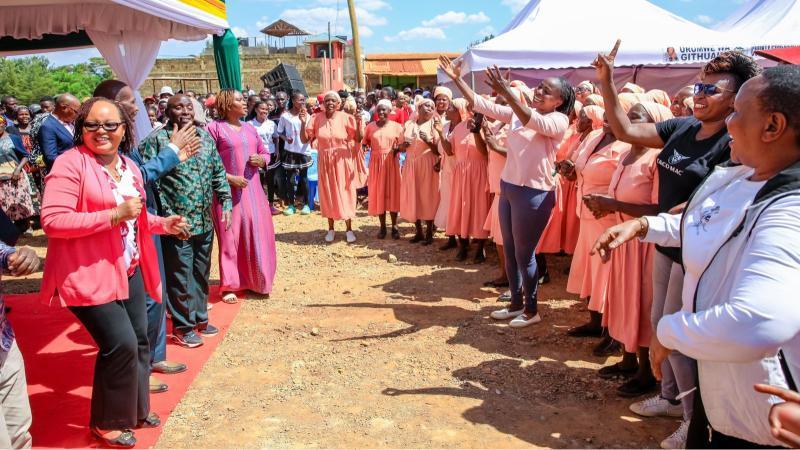 File image of Kirinyaga Governor Anne Waiguru during the distribution event