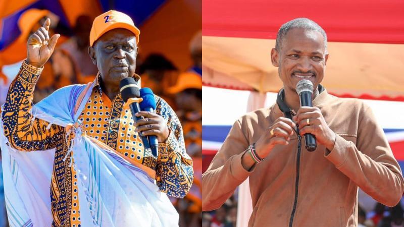 File image of ODM leader Oburu Oginga and Embakasi East MP Babu Owino