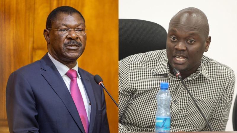 File image of National Assembly Speaker Moses Wetang'ula and Kitutu Chache MP Anthony Kibagendi