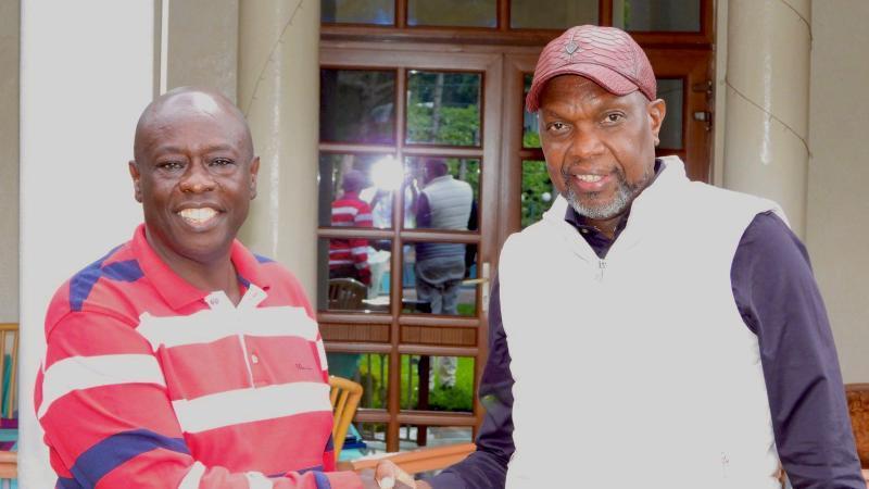 File image of former Deputy President Rigathi Gachagua and Jeremiah Kioni