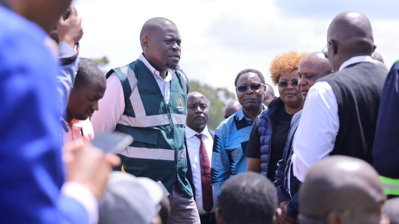 File image of Nairobi Governor Johnson Sakaja at the Nairobi Dam