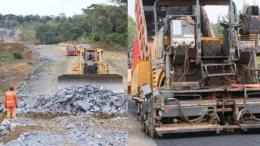 File image of construction works along the Rumuruti-Mutara-Nanyuki road
