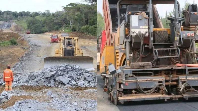 File image of construction works along the Rumuruti-Mutara-Nanyuki road