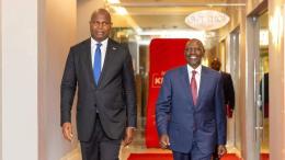 File image of President William Ruto and his Mozambican counterpart Daniel Francisco Chapo