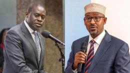 File image of Nairobi Governor Johnson Sakaja and Council of Governors Chairperson Wajir Governor Ahmed Abdullahi