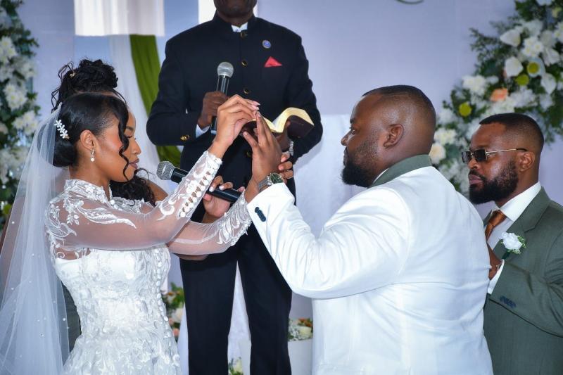 File image of Michael Mudavadi with his lover Ann Nixxie Nyaguthii.