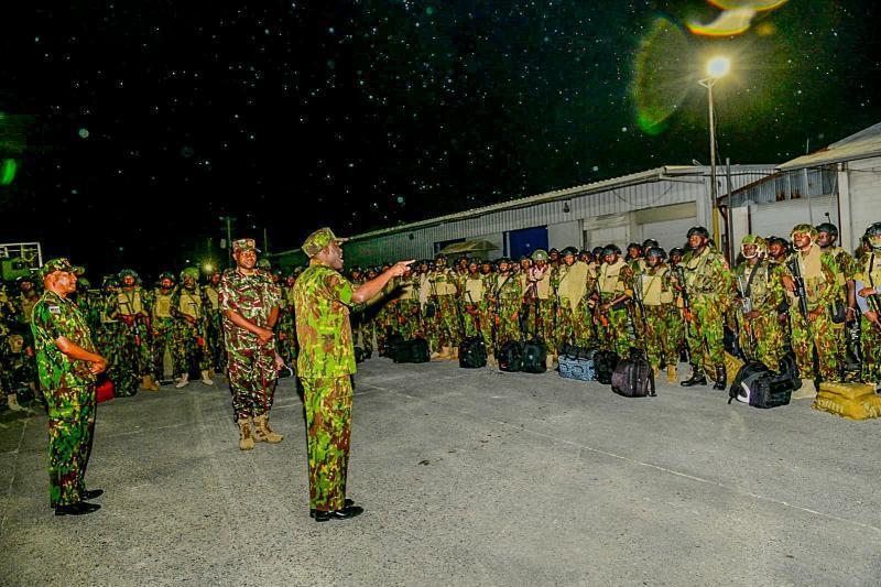 File image of Kenyan police officers in Haiti.
