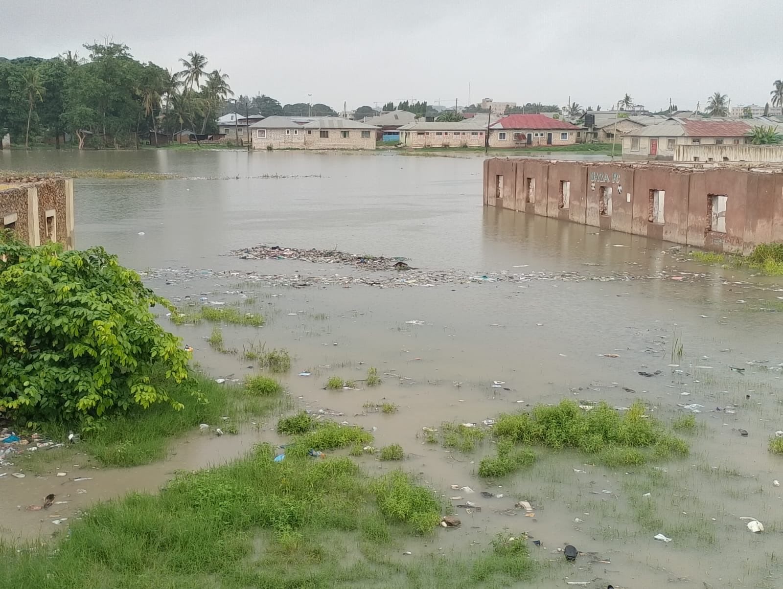 File image of floods in Mombasa County.
