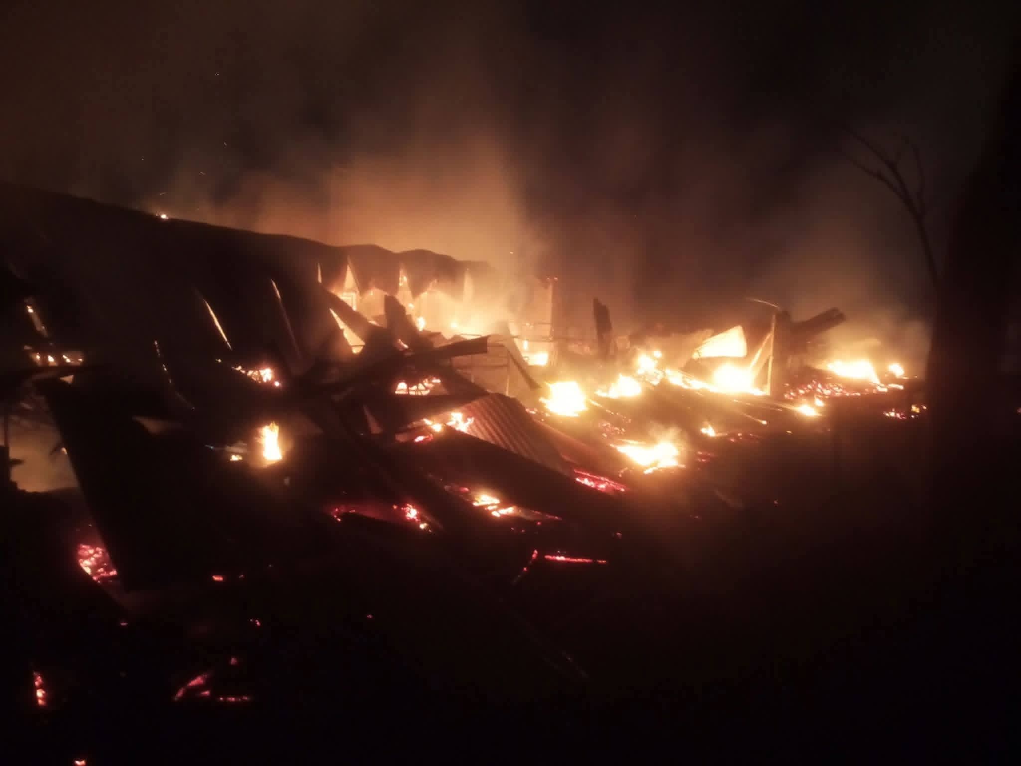 File image of fire at Mirithu Girls High School in Kiambu County.