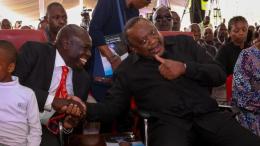 File image of former Deputy President Rigathi Gachagua and former President Uhuru Kenyatta